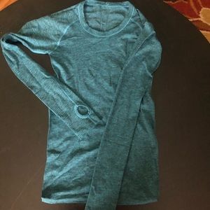 Teal heathered Lululemon long sleeve!